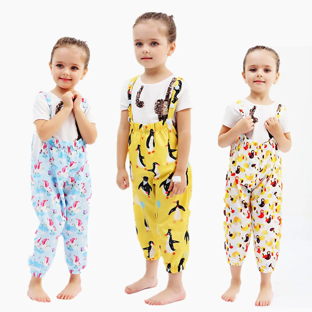 Детская одежда для девочек с защитой от дождя и штаны из искусственной кожи