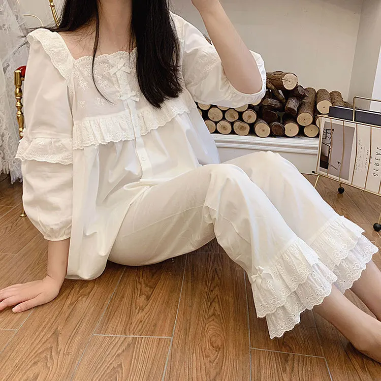 

Princess wind cotton home suit sweet cute Korean version long sleeves