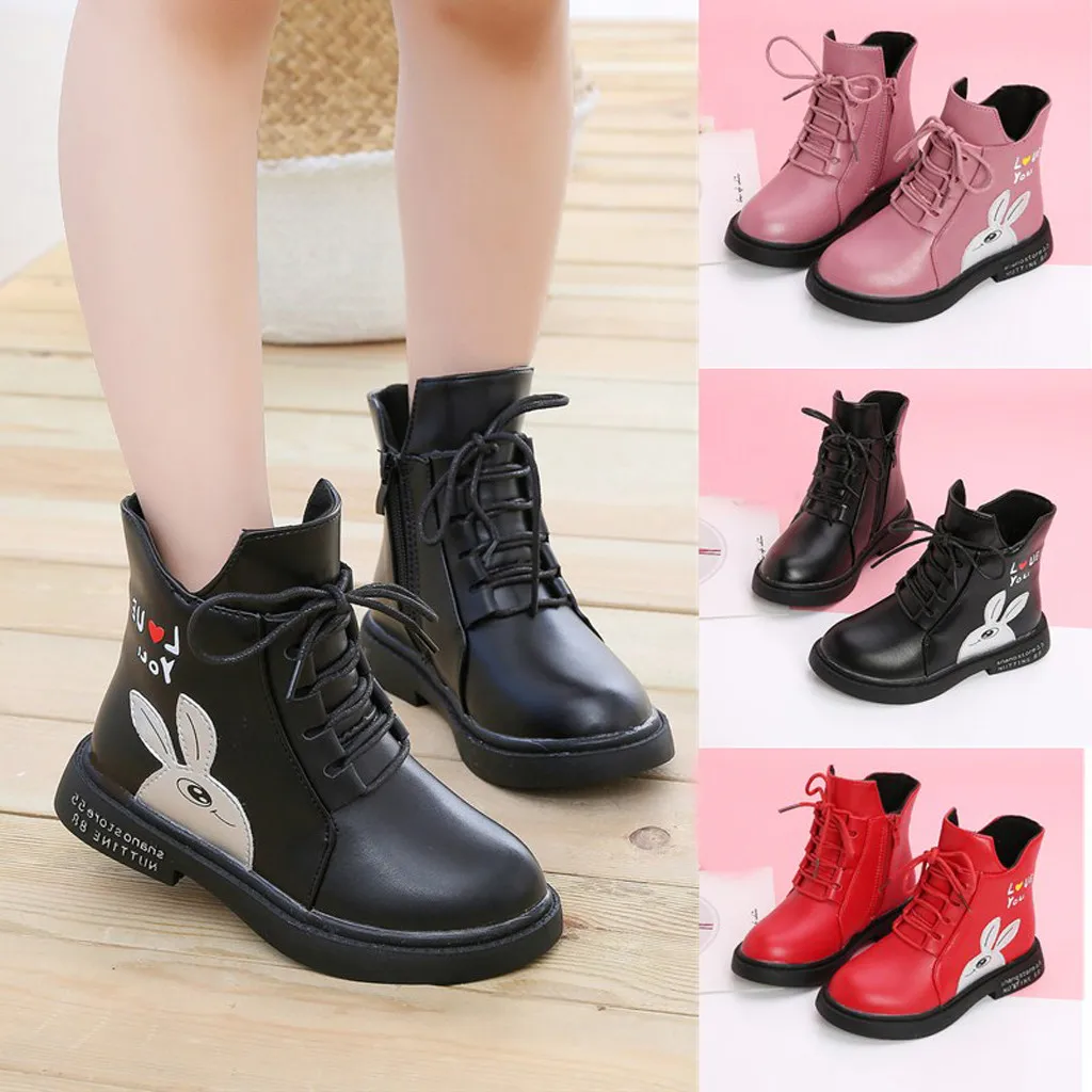 winter boots Children Baby toddler girl boots princess Cartoon Shoes Leather Winter Cotton Warm winter boots kids#Y3