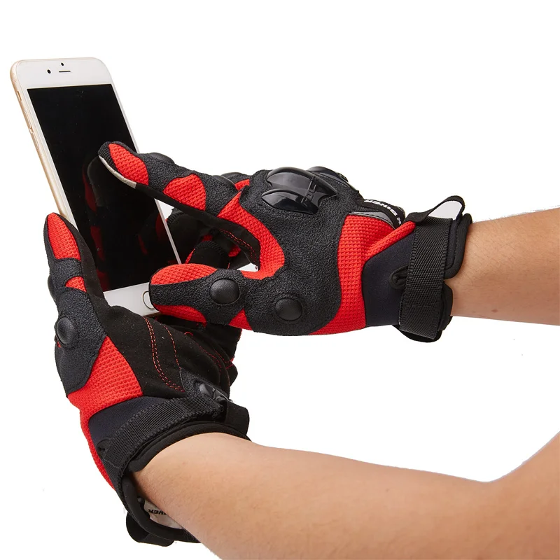 Рок байкерские мотоциклетные перчатки для мотокросса летние с сенсорным экраном