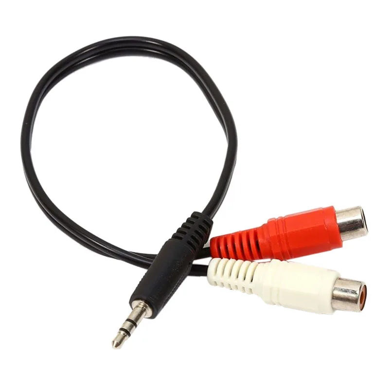 3 5 мм 1/8 стерео штекер мини-штекер 2 Женский адаптер соединителя-гнезда типа rca