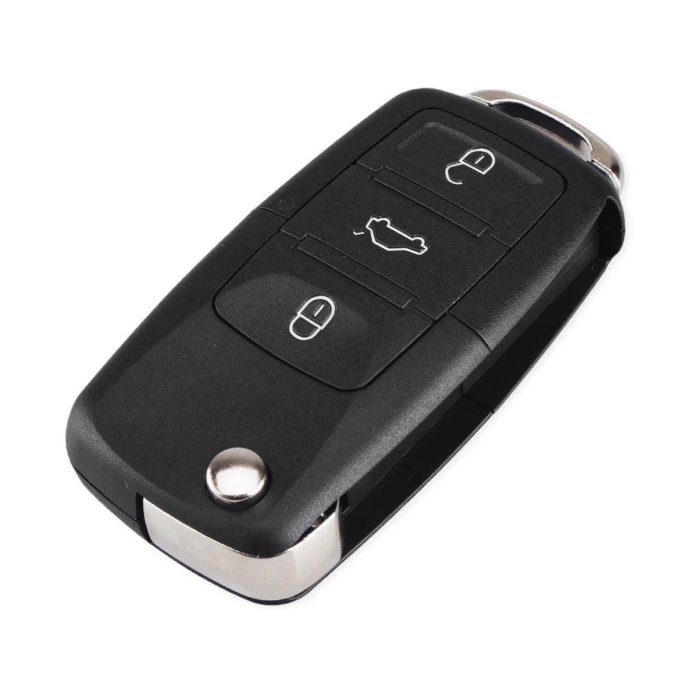 Складной чехол книжка KEYYOU с 2 и 3 кнопками для Volkswagen VW Passat Polo Golf Touran Bora Ibiza Leon Octavia