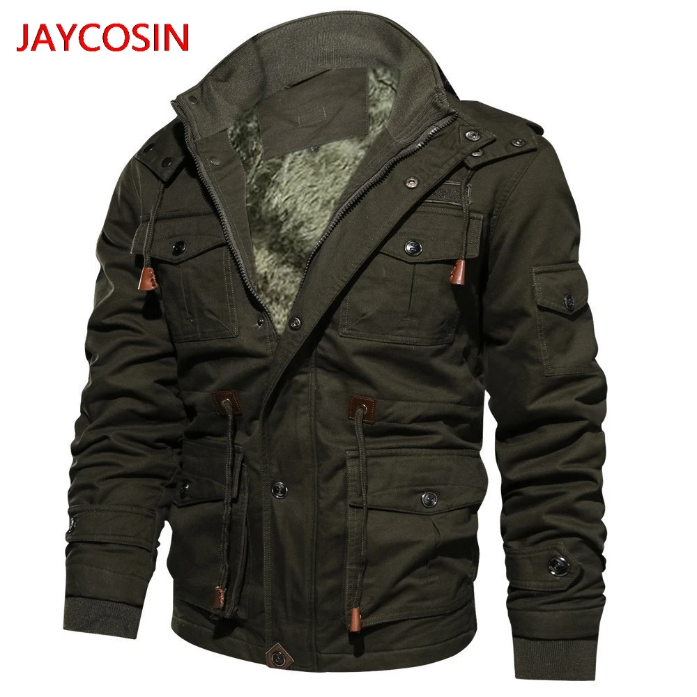 JAYCOSIN Men's Winter Jacket 2019 Men's park  Long Sleeve Letter Hoodie Hooded Tops Jacket Coat Outwear L400910