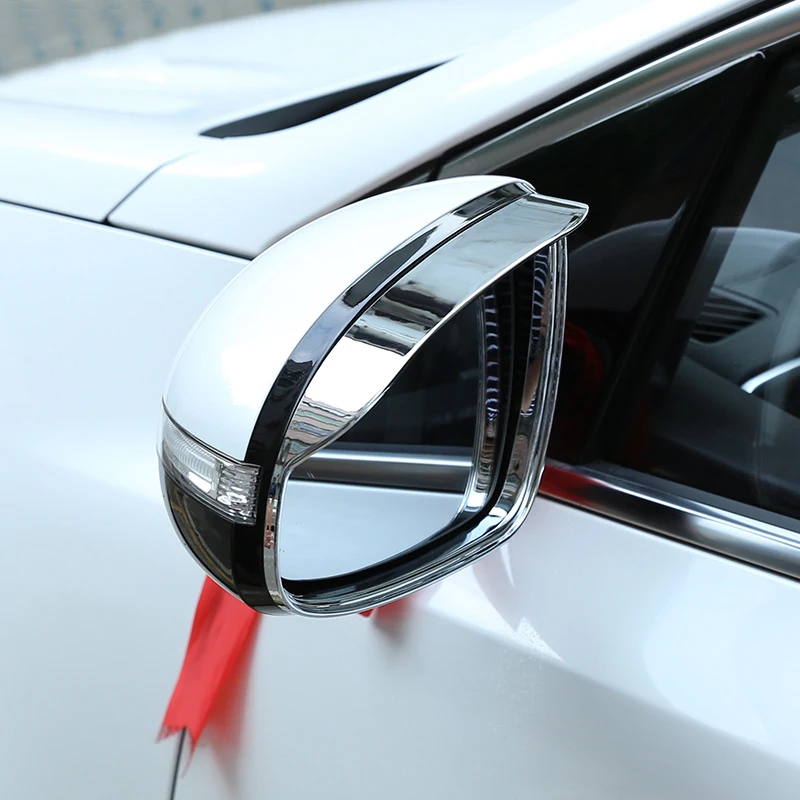 

ABS Chrome For Kia Sportage QL 2017 2018 Car Styling Side Rear View Mirror Rain Snow Guard Visor Vent Shade Cover Trim 2pcs