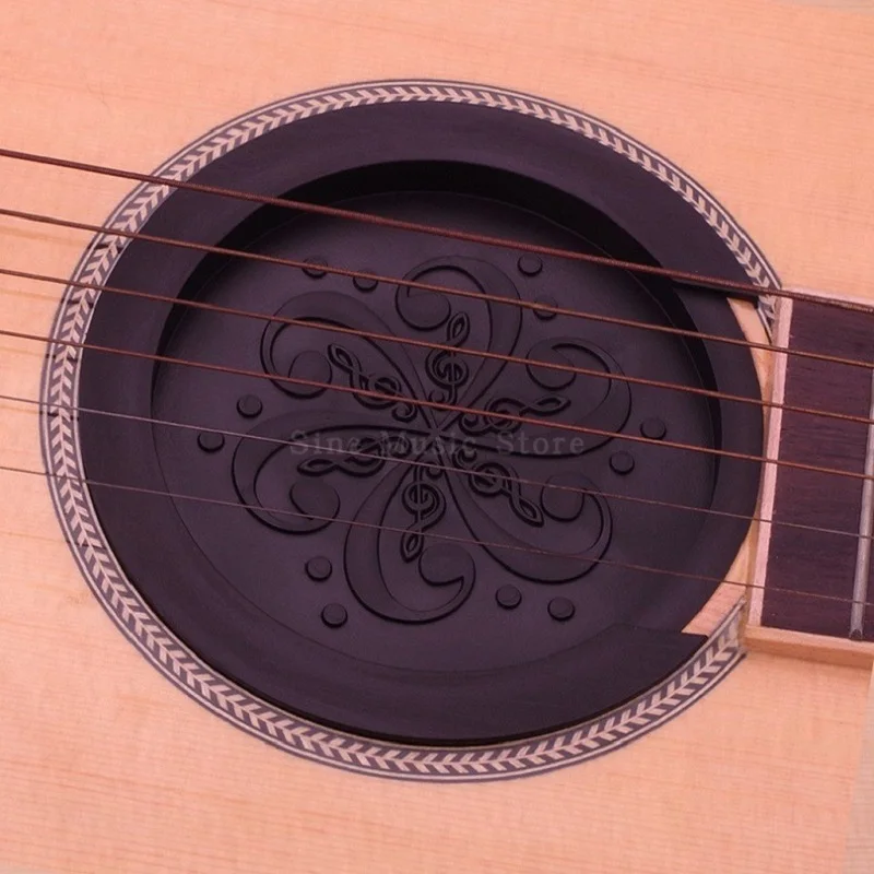 

40''41'' Acoustic Guitar Buster Sound Hole Cover 10cm Flexible Rubber Block Stop Plug Screeching Halt for EQ Acoustic Guitar