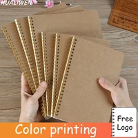 a6a5b5 khaki cover notebook 100 page paper notepad daily writing planner diary office school supplies stationery