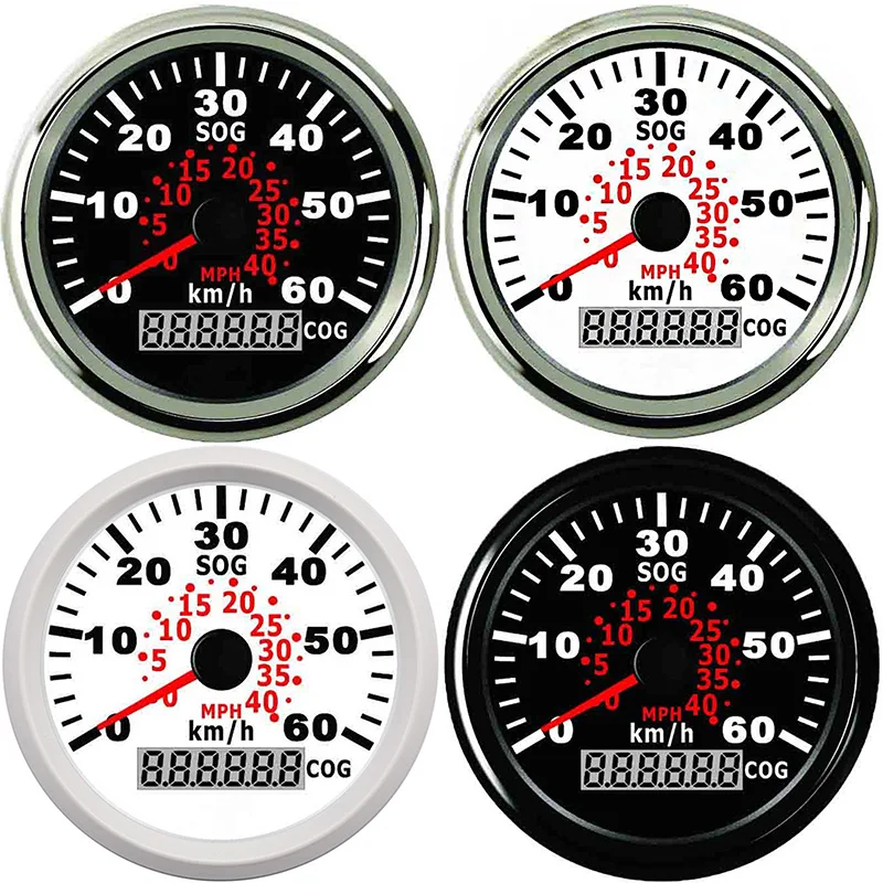 

85mm Motorcycle Auto Truck Marine Boat GPS Speedometer Meter 60km/h Speed Gauge auto tachometer 9~32V painel universal moto