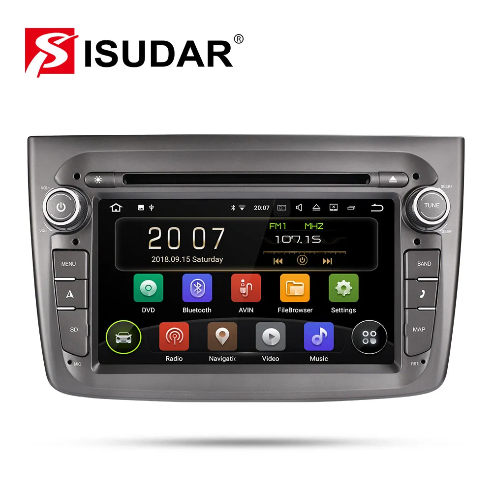 Isudar 1 Din Автомобильный мультимедийный плеер Android 9 для Alfa Romeo Mito 2008-CANBUS Авто Радио четырехъядерный Видео DVD gps система USB DVR