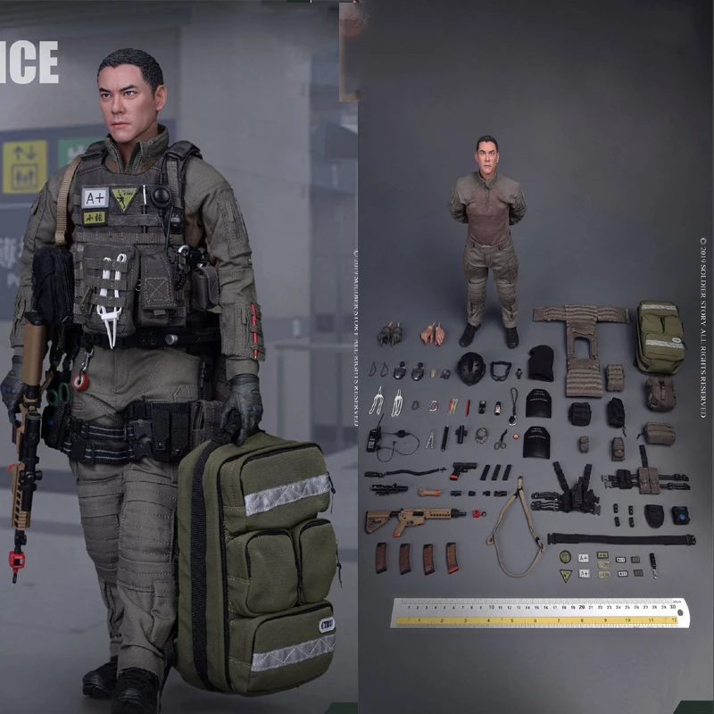 

Военная история солдат SS116 1/6 HK Police Ctru, тактическая медицинская фигурка, модель 12 дюймов, Мужская экшн-кукла, полный комплект