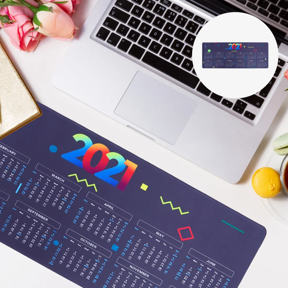 

Nonslip Mat 2021 Calendar Rubber Pad Desk Accessories for Office
