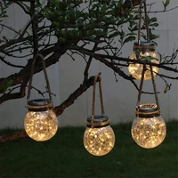 led solar fairy light powered mason jar lights for outdoor patio party wedding garden courtyard decorative led lamps