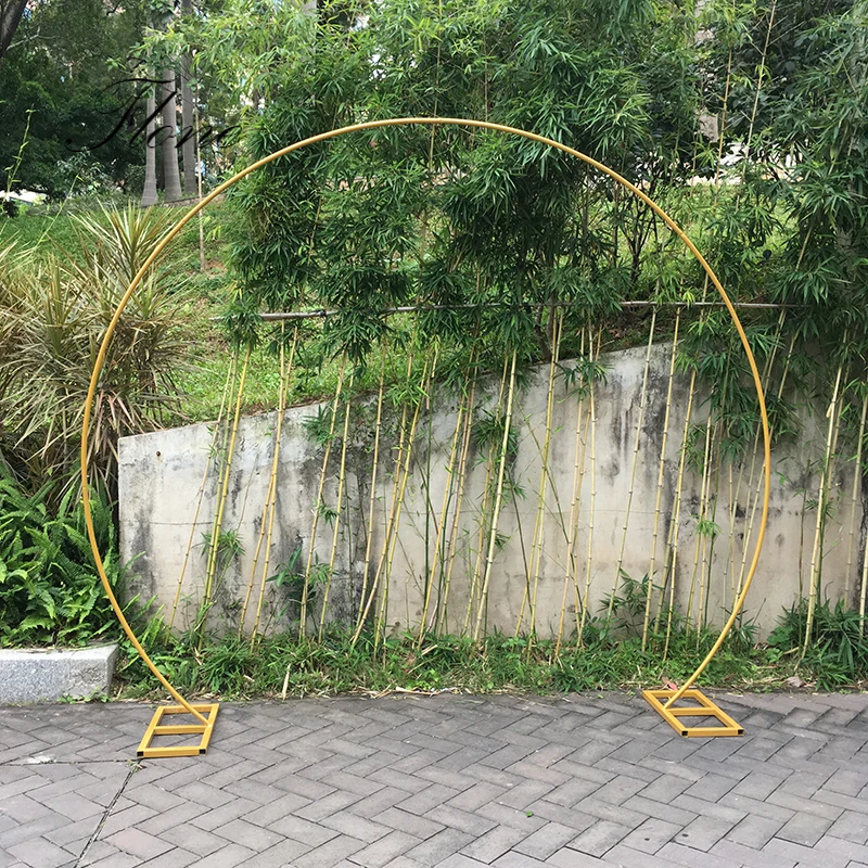 Свадебная АРКА украшение для свадьбы Круглый фон подставка золотая белая