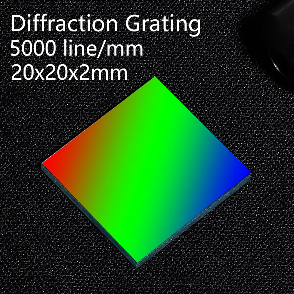 Holographic diffraction grating 5000 lines 1mm Glass engraving 20x20mm Ultra high precision optical instrument physical optics |