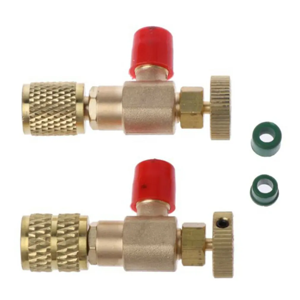 

2pcs Refrigeration Charging Air Conditioning Adapter For R410A R22 1/4" Liquid Safety Valve Hose R22 Copper Adapter