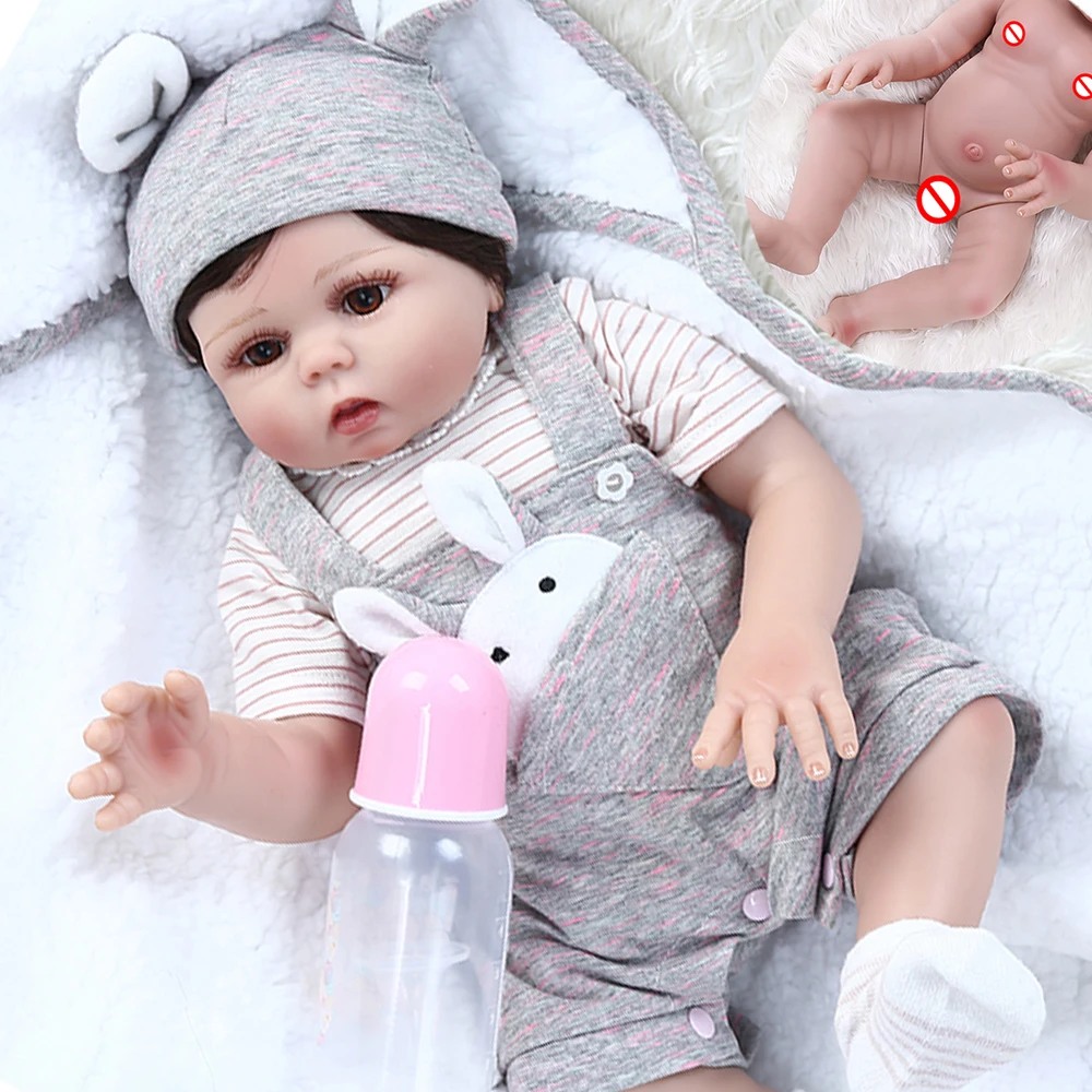 48 см силиконовая Кукла reborn для детей Реалистичная Гибкая кукла мальчиков и