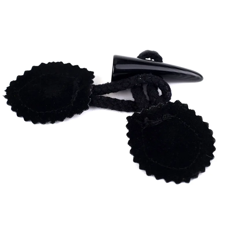 1 шт. черная/кофейная резиновая Пряжка из бычьего рога шерстяное