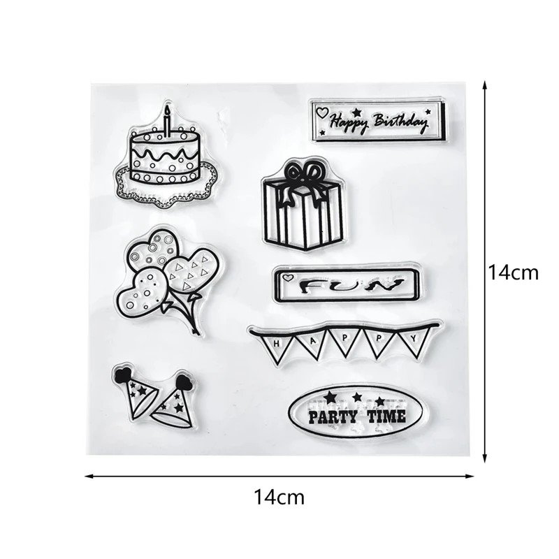 Вечерние бирки для подарков прозрачные штампы 2019 резиновая Прозрачная
