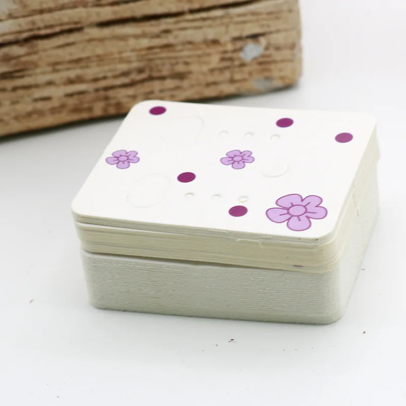 

50pcs/lot 3.8x4.8cm Solid Kraft Paper Packing for Jewelry Display Handmade Necklace Bracelets Jewelry Price Tags Card Holder