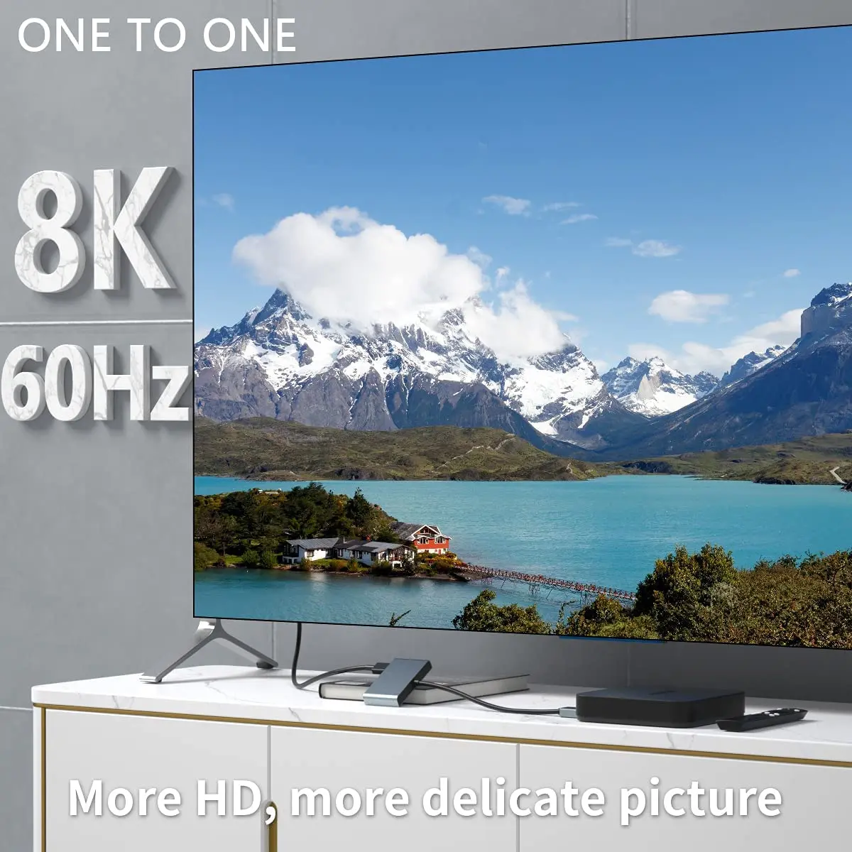 Переходник DP/Display Port 1 4 MST вход 3 выхода 8K/60 Гц 4K/120 Мультимедийный адаптер