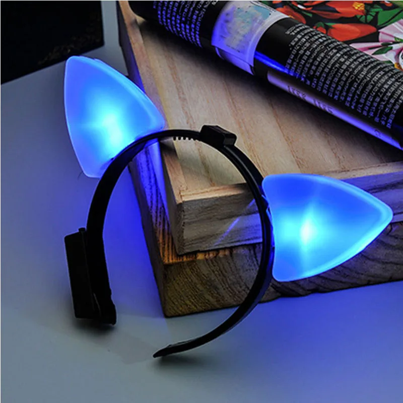 

12pcs LED Flashing Luminous Cute Ear Headband Headdress Wedding Party Supplies Daily Wear Decoration Christmas