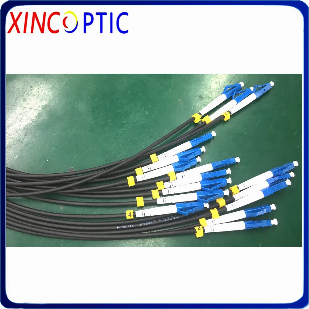 8core 50M Multimode Armored Patch Cord 8 core MM 50/125 OM1 OM2 LSZH SC LC FC fiber Optical Fiber Jumper Cable |