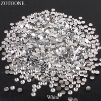 zotoone resin flat back non hotfix white rhinestone for clothes decoration stones and crystals strass applique glue on nails art