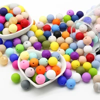 cute idea 19mm 20pcs baby infants tooth care productseco friendly necklace safe food grade silicone beadschewing toy