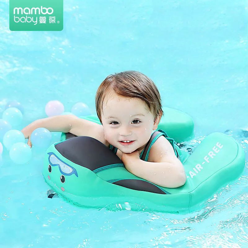 Цельное ненадувное детское кольцо для плавания с поплавком на талии безопасное