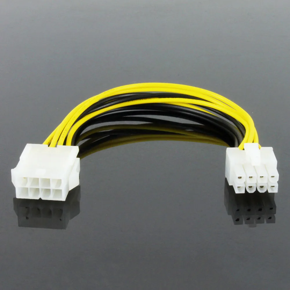 

OULLX 8 Pin to 8 Pin ATX EPS Male to Female CPU Power Extension PSU Mainboard Power Extension Adapter Cable