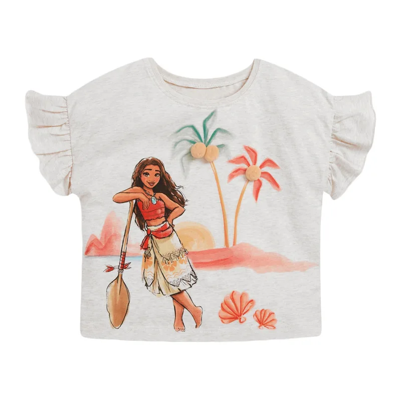 

Детская летняя эксклюзивная одежда для маленьких девочек брендовые хлопковые футболки с принтом дышащая мягкая Милая футболка для детей, О...