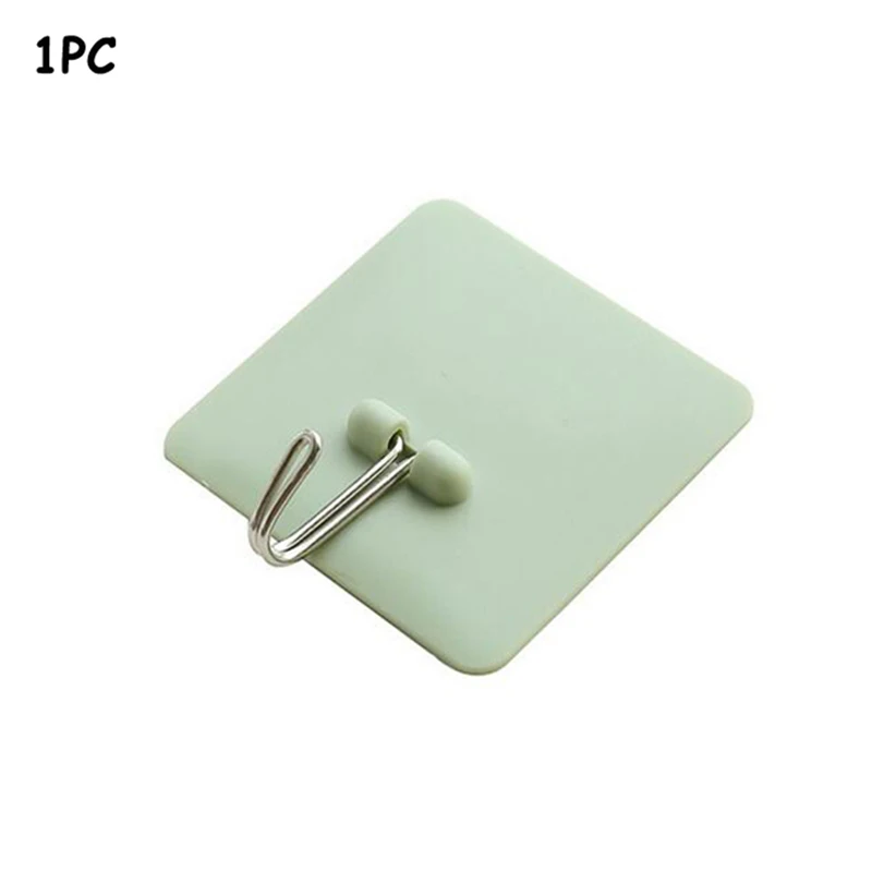 A green 1pc 2 шт. многофункциональные вакуумные Крючки Присоски кухонные принадлежности подвесной крючок присоски форма НЛО пластиковый крюк аксессуары для ванной комнаты - Цвет: A green 1pc
