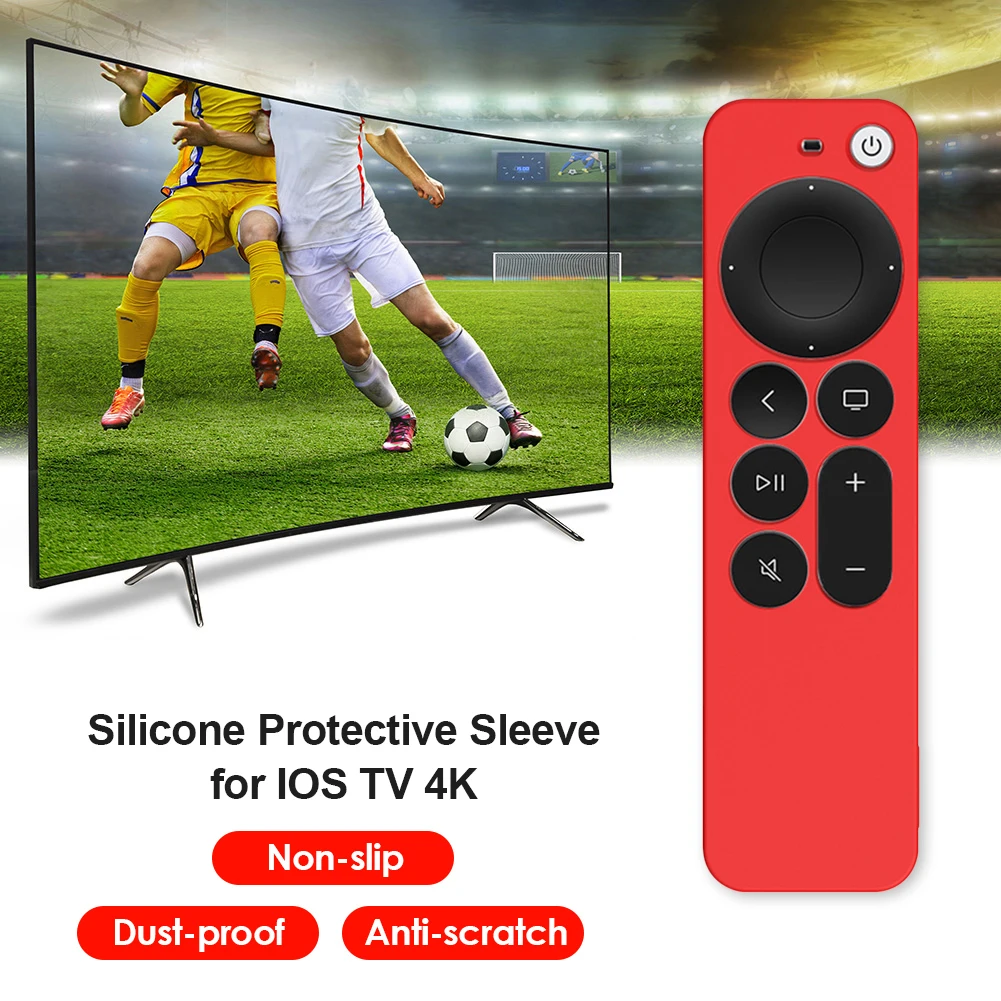 

Protective Case for AppleTV 4K Portable Waterproof Anti Slip Dustproof Soft Silicone Remote Control Cover Anti-Fall Shock Proof