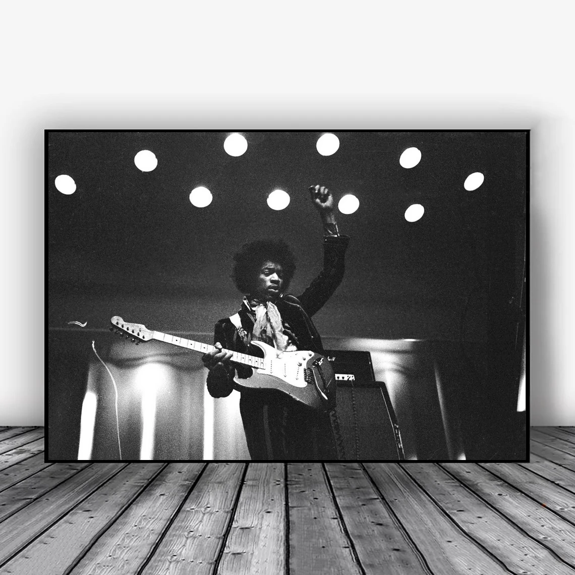 

Jimi Hendrix on Stage Poster Music Star Singer Rap Poster Print Canvas Print Home Decoration Gift Wall Painting