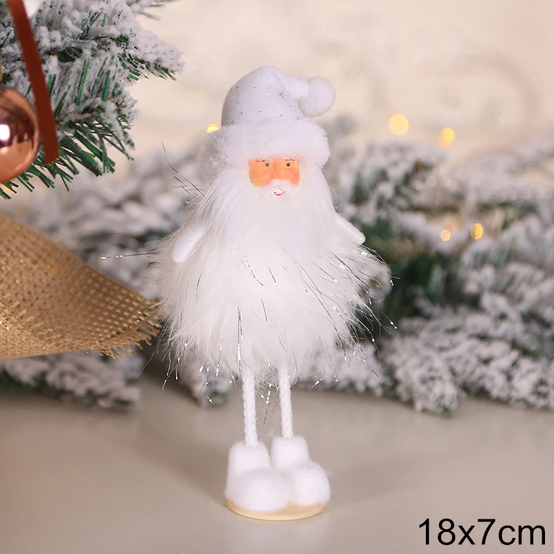 0139-Santa Claus Год Рождественский Ангел-девочка мальчик куклы орнамент с рождественской елкой Noel рождественские украшения для дома Kerst Navidad детский подарок - Цвет: 0139-Santa Claus