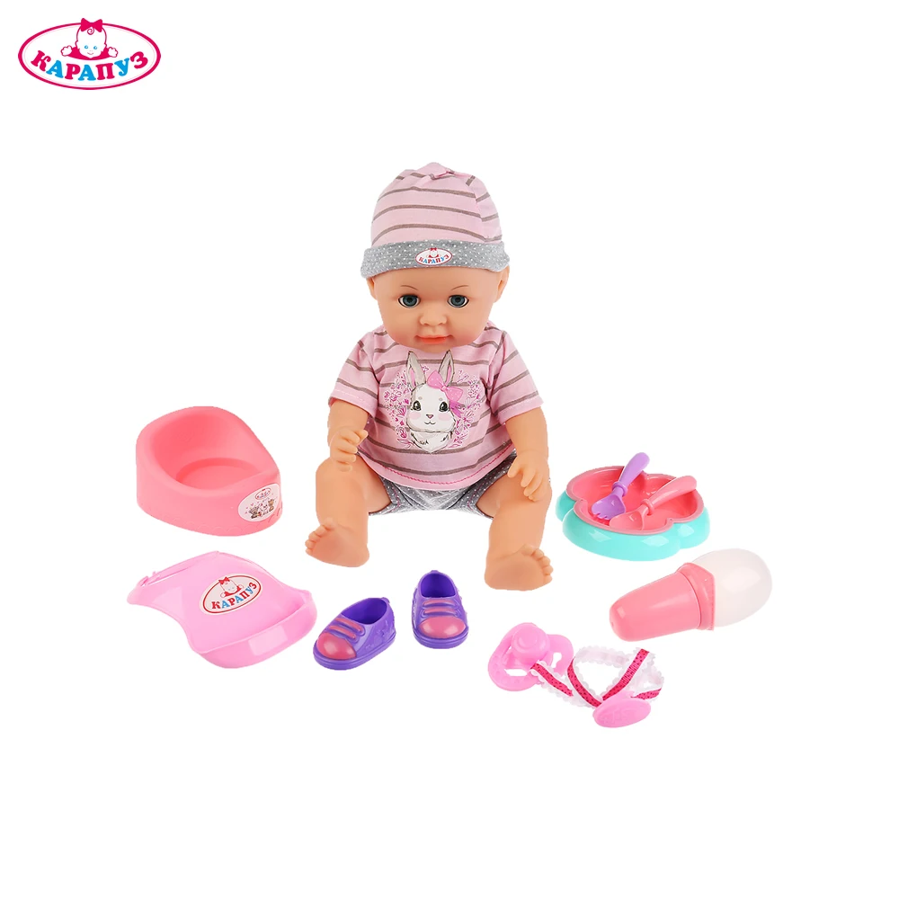Пупс КАРАПУЗ Аленка 36см пьет писает 50 звуков с аксессуарами 283678|Куклы| |