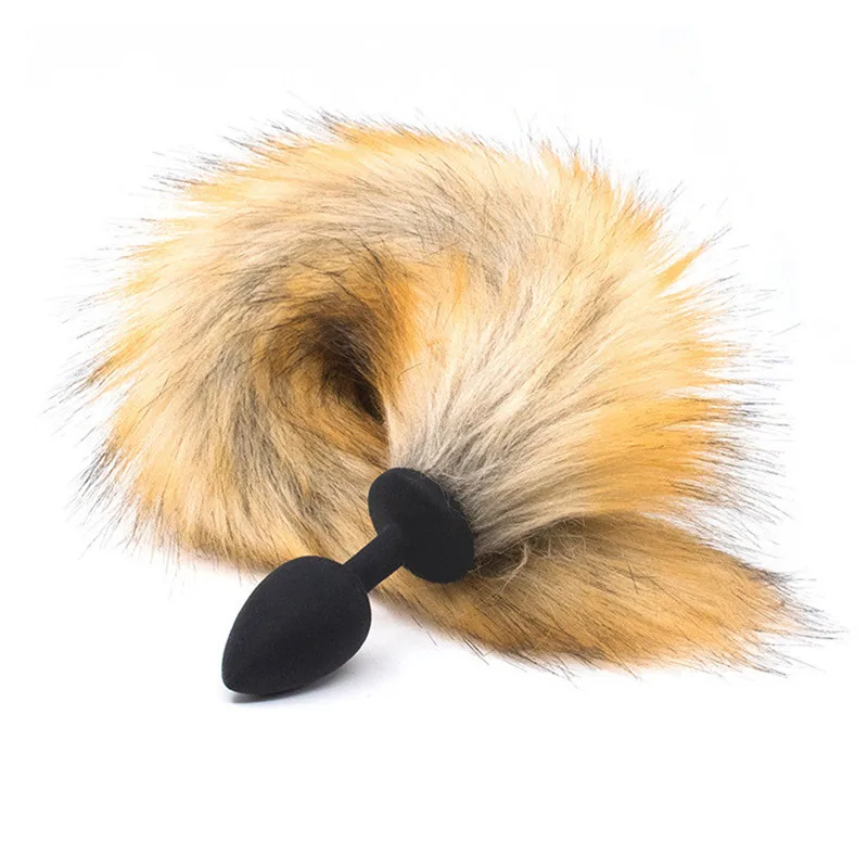 Анальная пробка из Анальное удовольствие силикона лисий хвост для игр взрослых
