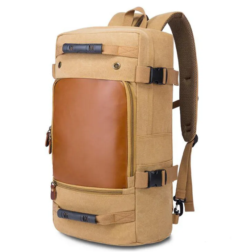 40L Motorcycle Bag Multi-Function Backpack Khaki Moto Canvas Motorbike Helmet Bags Travel Luggage |