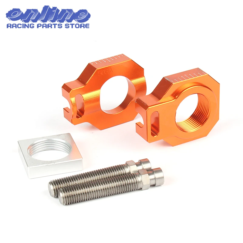 Блок регулировки цепи заднего моста CNC для 125 250 350 450 SX/SX F/XC/XC F 2013 2014 2015 ORANGE|chain