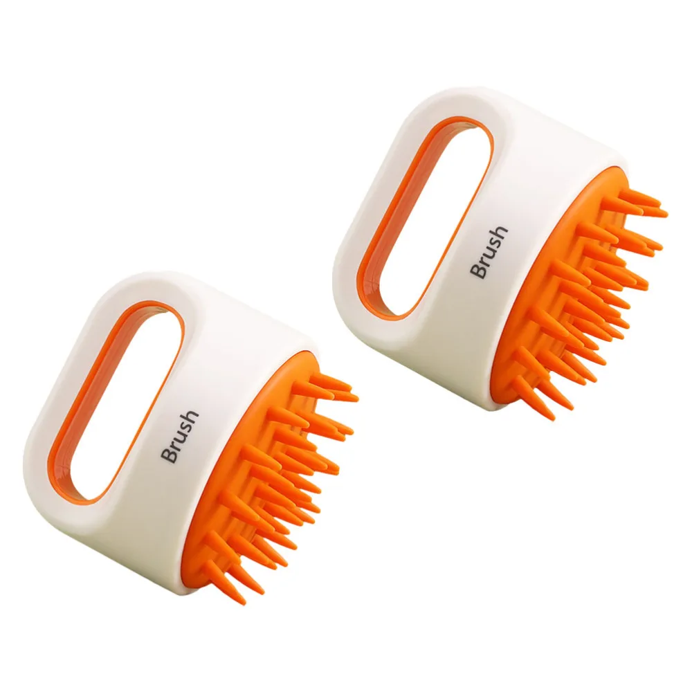 

2pcs Bathing Shampoo Brushes Head Scalp Brush Bath Foaming Brushes