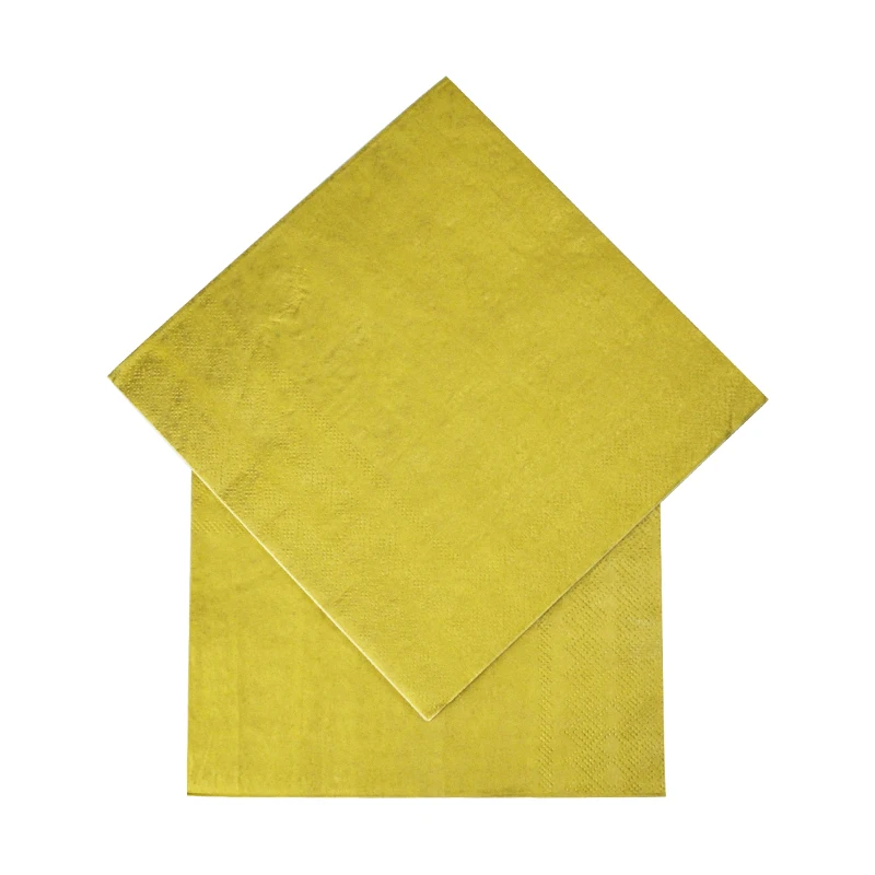 

20pcs Disposable Gold Silver Napkins Birthdy Party Wedding Chirstmas Tableware Decoration Supplies Eco-Friendly