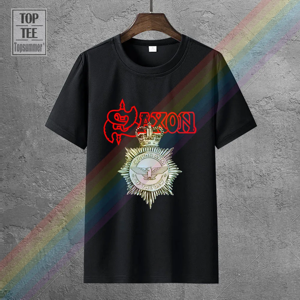Saxon Strong Arm Of The Law T Shirt S M L Xl Brand New Official T Shirt savage messiah plague of conscience official t shirt m l xl xxl t shirt new