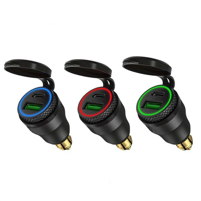 Быстрая зарядка 30 Вт QC3.0 Type C PD разъем DIN USB зарядное устройство для Мотоцикла BMW