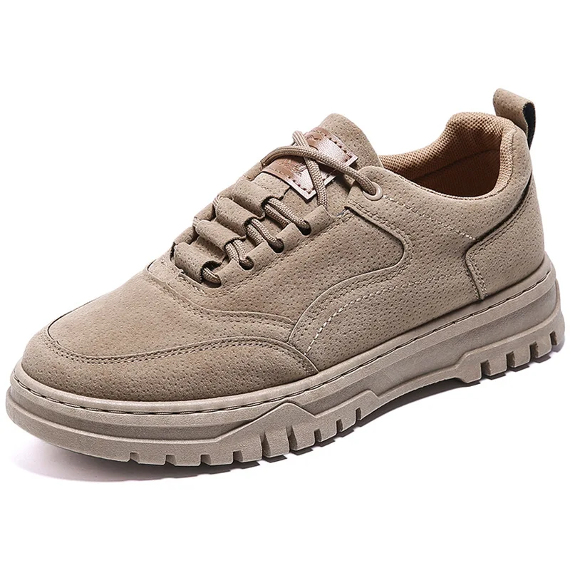 

2021 Spring Autumn New European Style Leather Casual Shoes for Breathable Low Heel Lace-up Casual Shoes with Platform Waterproof