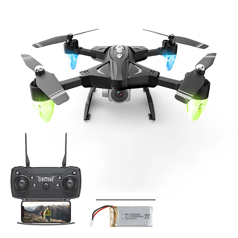 1080P camera Складной Дрон с камерой Hd высота удержания Квадрокоптер VR Piggyback FPV передача в реальном времени RC вертолет длительный срок службы батареи - Цвет: 1080P camera