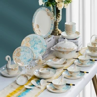 jingdezhen ceramic household tableware set bone china bowls and chopsticks gift box set european bowl simple