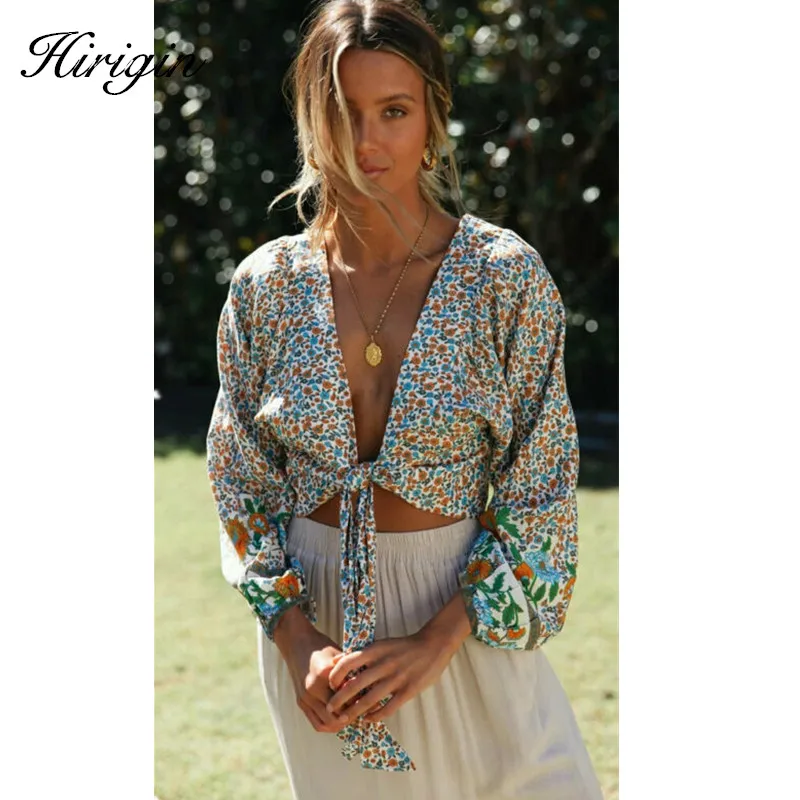 Винтажная шикарная женская блузка из вискозы с цветочным принтом богемная