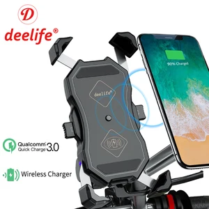 deelife motorbike motorcycle phone holder wireless charger cellphone support x grip mobile stand waterproof moto phone holder free global shipping