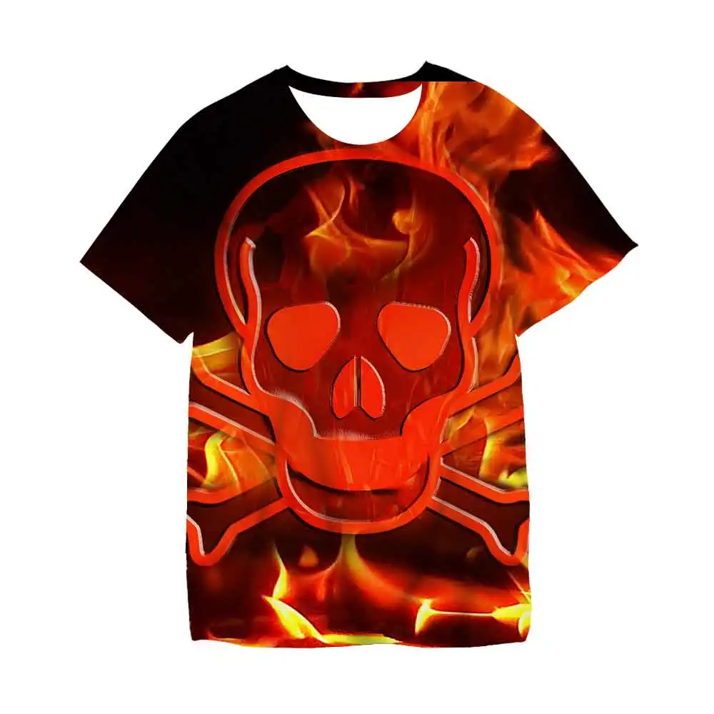 

Children's Halloween T-Shirt, Pumpkin Lantern, Christmas Tree, Witch 3D Printed Short Sleeve T-Shirt, Fun T-Shirt