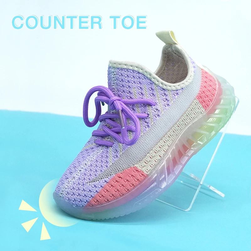 Zapatillas de correr para ni&ntilde;os, zapatos ligeros y transpirables, antideslizantes, informales, para caminar, deportivas para ni&ntilde;as-5