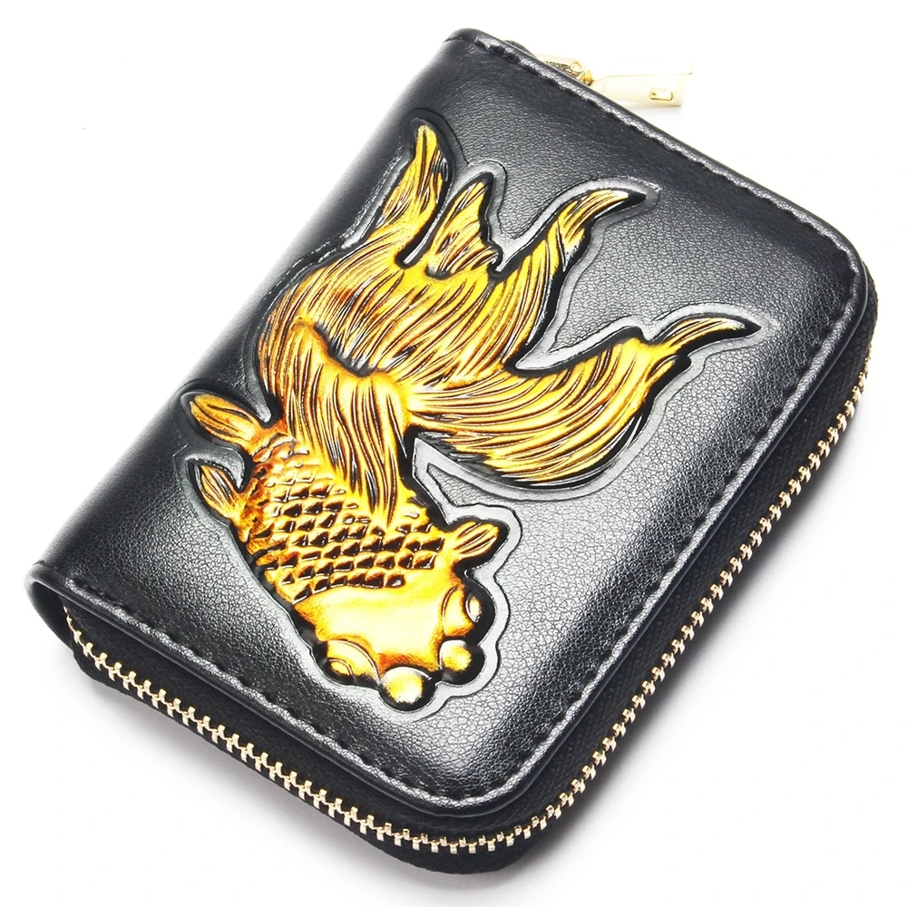

Goldfish Design Multi-Card Slots Card Holder Small Rfid Brand Latest Bag Women Lady Money Clutch Purse Wallet For